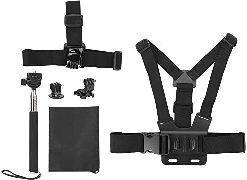 Mtlavishness 5 in 1 Universal Action Camera Accessories Kit Compatible With Most Motion Cameras Ideal For Cycling Skiing Boating Fishing Hiking Made Of PC And Nylon