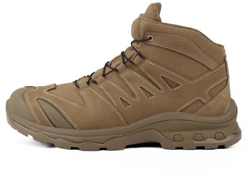 LUDEY Botas de Senderismo Hombre Mid Zapatillas Trekking Botas Montaña Antideslizante Zapatos de Senderismo Hombre Resistente a los Pinchazos Marrón 42EU
