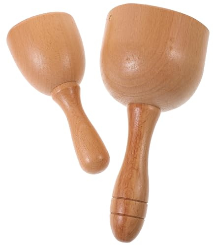 VICASKY 2 Stück Teiliges Holz massage roller Handlicher Massage cup zur Muskelentspannung Fördert Durchblutung und Schmerzlinderung für Rücken Ganzkörpermassage Praktisch für Zuhause und