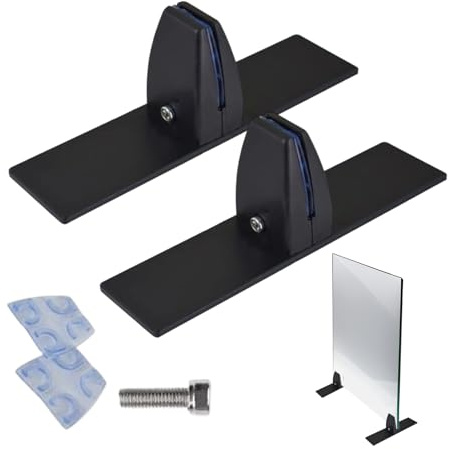 Hqunjikp Kamin-Sichtplatten-Halterungen, Füße, Zubehör mit verstellbaren Clips – -Sicht-Panel-Metallhalterung, für den Innenbereich, kaltes Wetter, Erntedankfest, Urlaub, Party, Zuhause, Zimmer