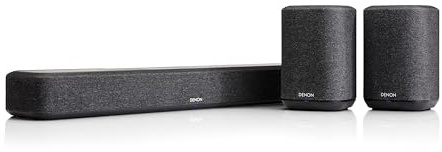 Denon Système Audio Surround sans Fil Home 5.0 Dolby Atmos, Barre de Son 550 + 2X Enceintes 150 NV
