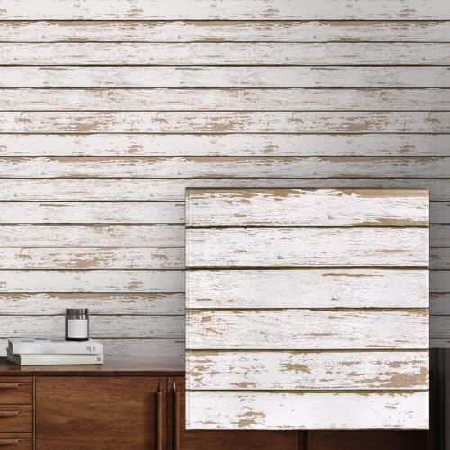 COMSTICKC 3D Wandpaneele Selbstklebend Holzoptik Wandaufkleber,10 Stück