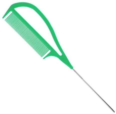 ALCXAZS Pettine per lo styling dei capelli, cotonatura, stuzzicadenti largo, sollevamento e volume, aggiunta di colla per ricci, spazzola per intrecci, districante per capelli, Verde, 26.3x5.5 cm