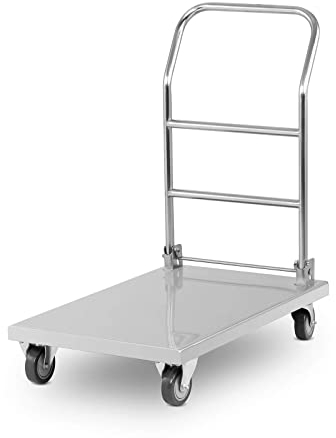 Royal Catering RCFT-1 - Edelstahl Transportwagen Klappbar Belastbarkeit 330 Kg