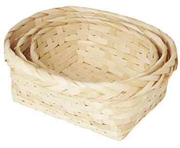 HEITMANN DECO Bambus-Körbe in verschiedenen Größen - Osterkorb, Osternest, Dekokorb, Aufbewahrung - Dekoration - 3er Set - Natur, Beige