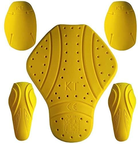 MOTOSTYLEWEAR 5 PC - CE Level 2 certified armor pads l Level 2 Approved Back, Shoulder And Elbows armor protector inserts for Motorcycle Jackets.