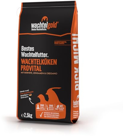 WachtelGold - Cera per pulcini ProVital 2,5 kg – con proteine grezze 28% per una crescita ottimale