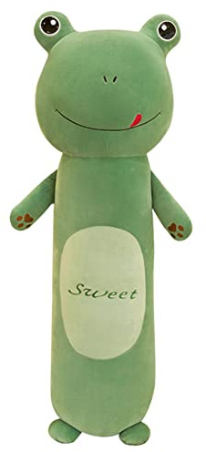 JAWSEU Oreiller De Grenouille Mignon Long Animaux en Peluche, 55CM Super Doux Coton Long Oreiller Câlin Oreiller en Peluche, Coussin Oreiller Jouet Cadeau Peluche Animaux pour Enfants