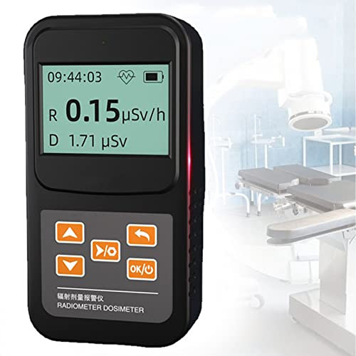 XYEJL Contatore Geiger,Portatile Gamma Rilevatore Radiazioni Nucleari,Rilevatore di Radiazioni Nucleari β γ χ Ray Gamma,Monitor Dosimetro con Display LCD per Ambiente di Fabbrica,Black