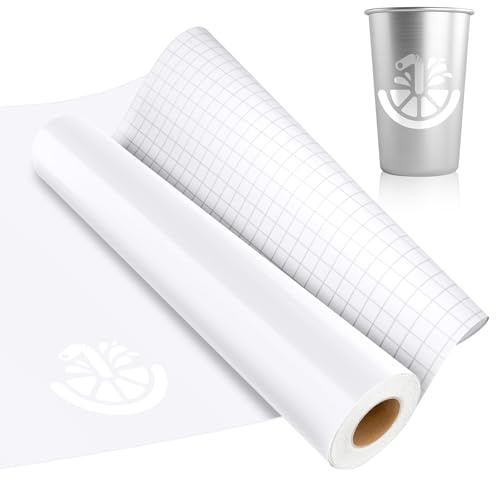 IModeur Glossy White Vinyl Roll - 30.5 x 213.5 cm, Self-Adhesive, Waterproof, Compatible with Cricut & Silhouette, Ideal for Home Decor, Car Decals, Party Decorations