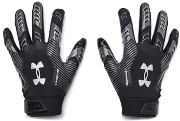 Under Armour Guanti da calcio da uomo F9 Nitro (001) Nero/Castlerock/Argento metallizzato, L