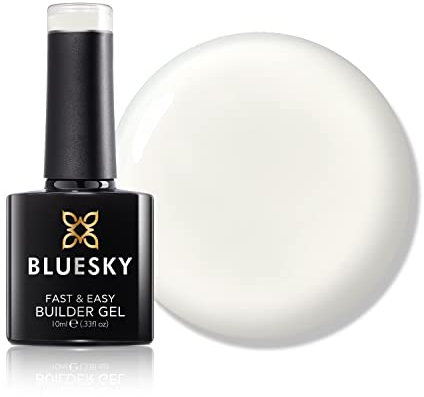 Bluesky All in One Fast & Easy Builder Gel 10ml, Neutral Beauty - White, Nail Strengthener and Extender for Long, Strong Nails & Nail Extensions, Requires Curing Under LED UV Nail Lamp
