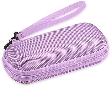 AGPTEK Custodia Rigida Eva da 2,4, Protezione per Registratore Vocale Portatile, Compatibile con iPod, Lettore MP3, Chiavette USB, Microfono Lavalier, Cuffie in-Ear, Moschettone Fornito (Viola)