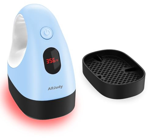 ARJudy Mini Transferpresse – Ultraleichte tragbare Hitzepresse & Presse Plotter Maschine mit 3 Heizstufen & Temperaturanzeige, Mini Bügeleisen für Basteln, T-Shirts, Schuhe, Hüte & HTV-Vinyl DIY, Blau