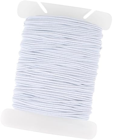 20 m Gummiband für Armbänder,1 mm Hutgummi,Gummikordel,Weiß | Gummischnur, Perlenschnur, Elastische Faden für DIY Handwerk Schmuckherstellung Halsketten