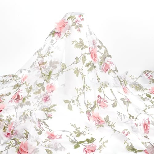 HOBBIESAY Blumennetz Tüllstoff 91cm Breit Bunter Spitzenstoff Weicher Tüll Spitzenstoff Für DIY Kleidungskleid Design Damenkleid Hochzeitskleid Vorhangdekor