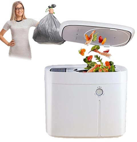 ZHJOPP Compostador eléctrico de residuos de Alimentos, triturador de residuos de Cocina de 380 W con Capacidad de 12士2r/min y 3,3 l, procesamiento de plástico