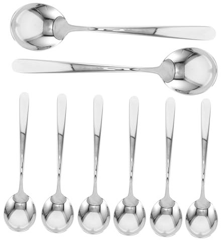 Alipis Cucharas Para Sopa y Postre Acero Inoxidable Perfectas Para Servir y Comer