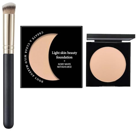 Colored Clay Undereye Corrector, Farbiger Tonerde-Korrektor Für Die Augenpartie, Hellt die Augenpartie auf, Hochdeckende Wasserfest Augen Concealer (Elfenbein(mit Pinsel), 30g)