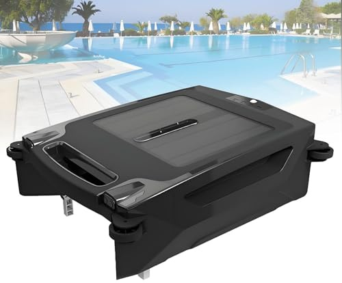 Skimmer robótico de piscina alimentado por energía solar con soporte de aplicación y prevención de obstáculos para todo tipo de piscinas, limpieza 24/7 y carga dual