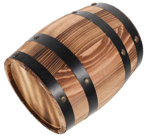 TOYANDONA Portautensili Cucina Organizer Versatile a Forma di Botte Vintage in Legno per Posate e Bacchette , per Uso Quotidiano e Piano Cucina