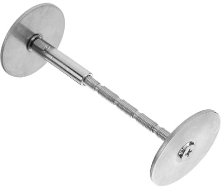 Homoyoyo Cache-Trou de Serrure de Porte 40 MM en Acier Inoxydable Argenté Plaque de Recouvrement pour Trou de Pêne Dormant Rosace de Pêne Dormant Décorative Protection Anti-Effraction