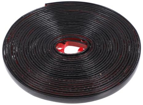COLLBATH Baguette de Finition Murale Auto-Adhésive en PVC Moulure Décorative Noire 8 MM X 10 M Plinthes Murales Flexibles pour Salon et Plafond Protection et Décoration Facile des Murs