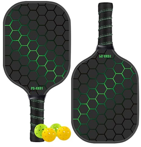 Schläger-Set – Duo Schläger aus Fiberglas, Performance-Ball-Set, Indoor- und Outdoor-Sport-Set | Langes Lasing-Training, Wettbewerbstraining, Freizeitspiele