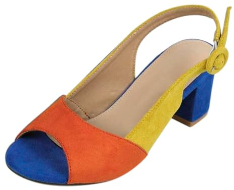 Generisch Pumps, sandali da donna con tacco alto, con tacco alto, sandali chunky, sandali con tacco Peeptoe, scarpe da sera in pelle scamosciata, con tacco elegante, morbidi e antiscivolo, Colore