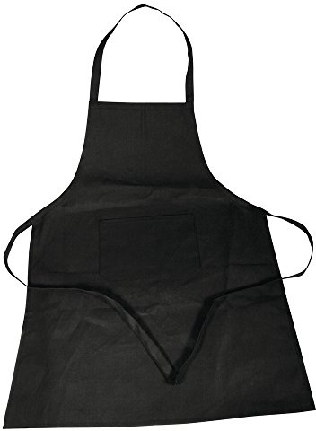 Rayher 38706576 Baumwoll- Schürze, 70x95cm, SB-Btl 1Stück, schwarz