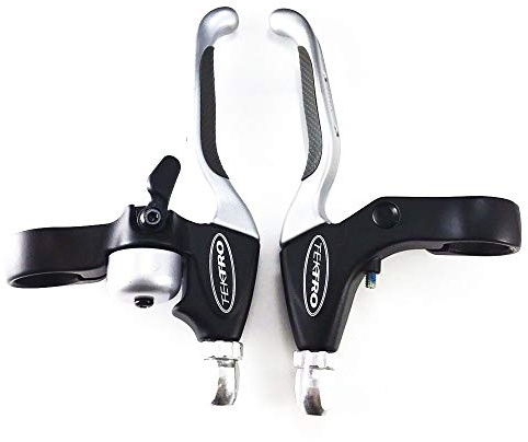 Tektro ektro CL535RT+CL530RS MTB BMX HYBRID Brake Lever Silver with Bell/Rubber Grip