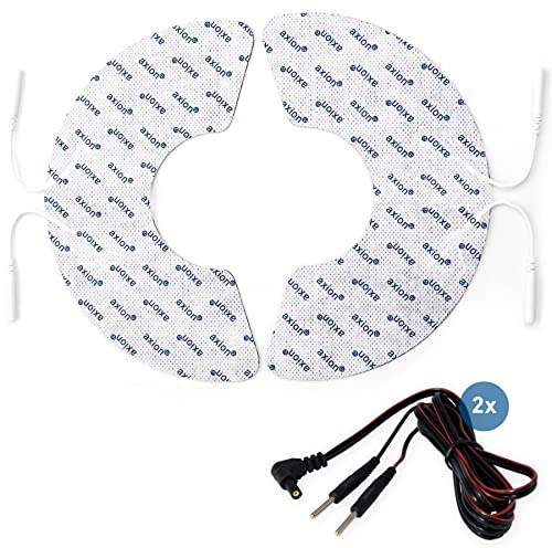 axion® 2X TENS Elektroden - Knie. Kompatibel mit Sanitas SEM 43 & SEM 44 | Mit Adapterkabel. Ideal für TENS-Schmerztherapie am Knie bei z.B. Arthrose, Arthritis, Gicht. Zertifiziertes Medizinprodukt