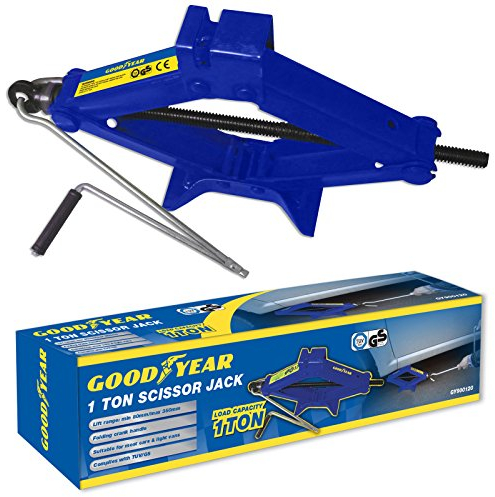 Goodyear Professioneller Scherenwagenheber für Auto und Transporter, 1 Tonne