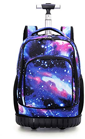Dreneco School Bags for Boys Grils with Wheels, Rucksack for School Childrens, Luggage on Wheels Kids Trolley Backpack Rolling Children's Backpacks