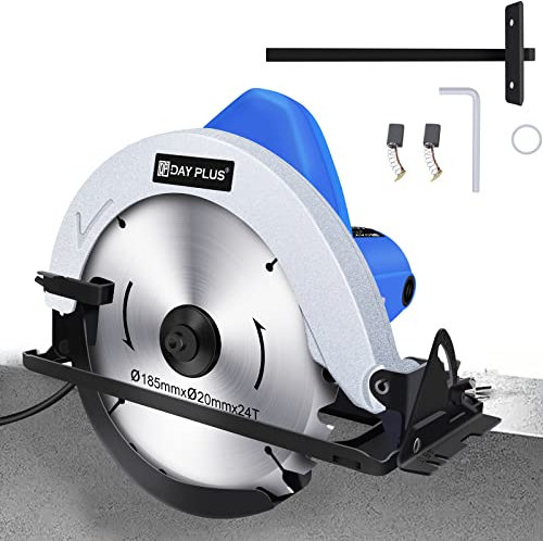 ZanGe Circular Saw, 900W Electric Handheld Circular Saw 4700RPM, Base Plate Made of Aluminum Alloy with Circular Saw Blades (38mm-55mm) Safety Switch, Powerful Motor