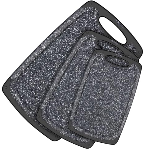 KIMIUP Kitchen Cutting Board (Set of 3),Professional Chopping Boards Sets,Dishwasher Safe Cutting Boards With Juice Grooves & Carrying Handle & No BPA
