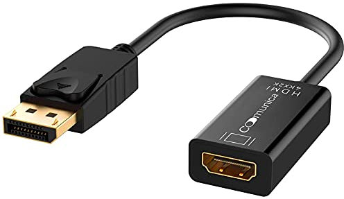 Comunica Adattatore Hdmi Displayport, DP (Display Port) Maschio a Hdmi Femmina Risoluzione 4K Hdmi to Display Port Connettori Dorati