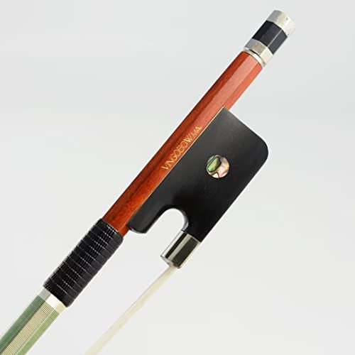VINGOBOW Fernambuk-Kontrabassbogen Französischer Stil 3/4 Größe Master Level Tiefer und kraftvoller Klang