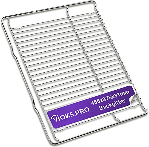 Viоks.pro Grillrost Edelstahl 455x375x31mm Ersatz für Backofen Gitterrost Bosch 00577170 - Ofenrost, Backofen Rost, Gitterrost für Backofen & Herd