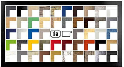 Montana Deluxe Bilderrahmen Posterrahmen 50x150 cm Puzzlerahmen Schwarz Hochglanz Farbgruppe C Klares Kunstglas
