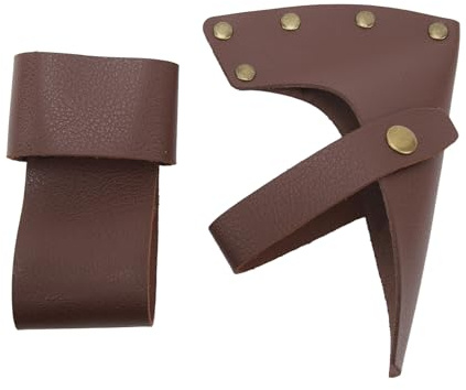 Funda para Hacha, Funda para Hacha, Funda para Hacha, Funda Protectora para Cabeza Y Mango De Hacha Portátil Ligera De Metal De Cuero PU para Acampar Al Aire Libre,Artículos Esenciales para El Trabaj