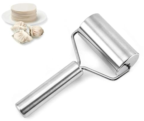Rodillo pequeño de acero inoxidable, accesorio perfecto para hornear fondant, pizza, pasteles, pasta de pasta y masa corta