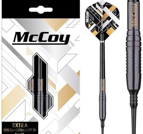 McCoy Darts Xtra 90% Soft Tip Tungsten 18g Schwarz D6100