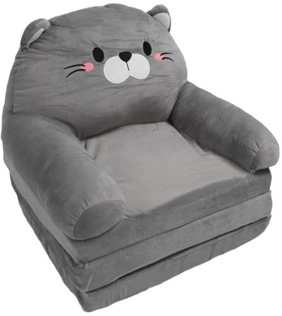 TIKATARER Kleinkind-Couch, Kleinkind-Stühle, Bequemes Kindersofa, Mini-Sofa für Mädchen und Kleinkind-Sofa, Kindercouch, Ausklappbares Bodensitzkissen, Armlehne,