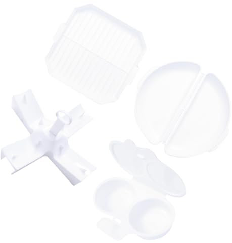 COLLBATH Microwave Steamer and Fried Egg Box Set Food-grade Silicone Potato Rack Bacon Grill Baking Tool for Home Cooking