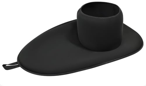 JoyousMall Gonne spray per kayak, impermeabile, copertura in neoprene per canoe pozzetto da 90 x 52 cm, nero
