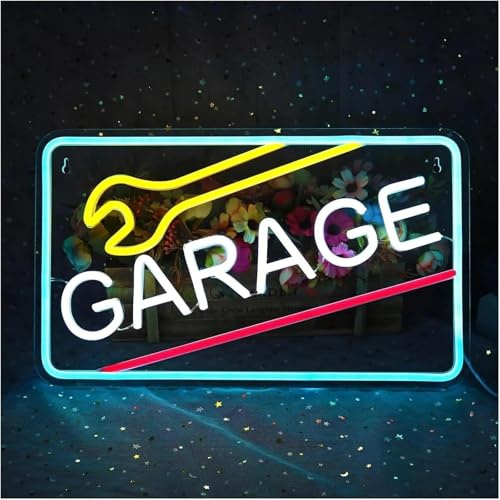 Hivernoi neonlampa Neonskylt Garage Dekorationslampa för racerbilssovrum 41,3×24,9 cm