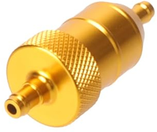 Filtro de aceite y gasolina de aluminio CNC de 8 mm/0,31 para motocicleta, motocross, scooter, quad, kart(Gold C)