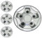 SERIE 4 BORCHIE - 4 COPRICERCHI COPPE RUOTA 9 PER FIAT DUCATO 07->16 TIPO C