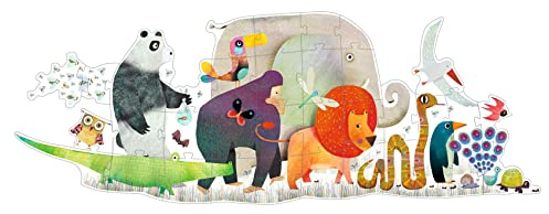 Djeco DJ07171 Riesenpuzzle „Die Parade der Tiere“